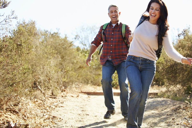 Couple hiking in Point Reyes