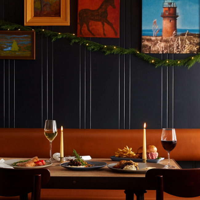 Festive dining table