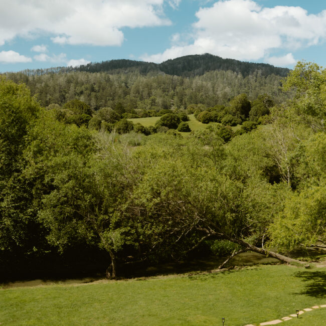 Trail and mountains at Olema House